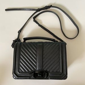 Rebecca Minkoff Chevron Quited Small Love Crossbody Bag